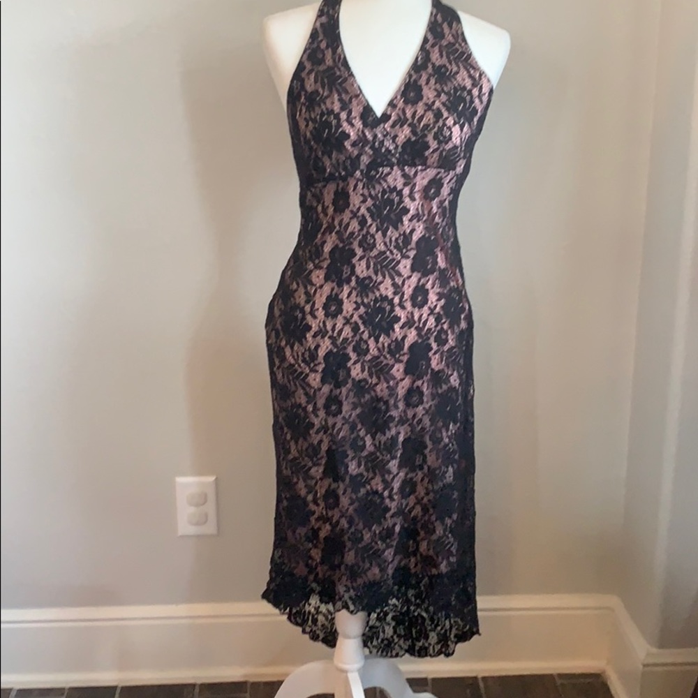 Sexy Classy Black Lace Halter Dress